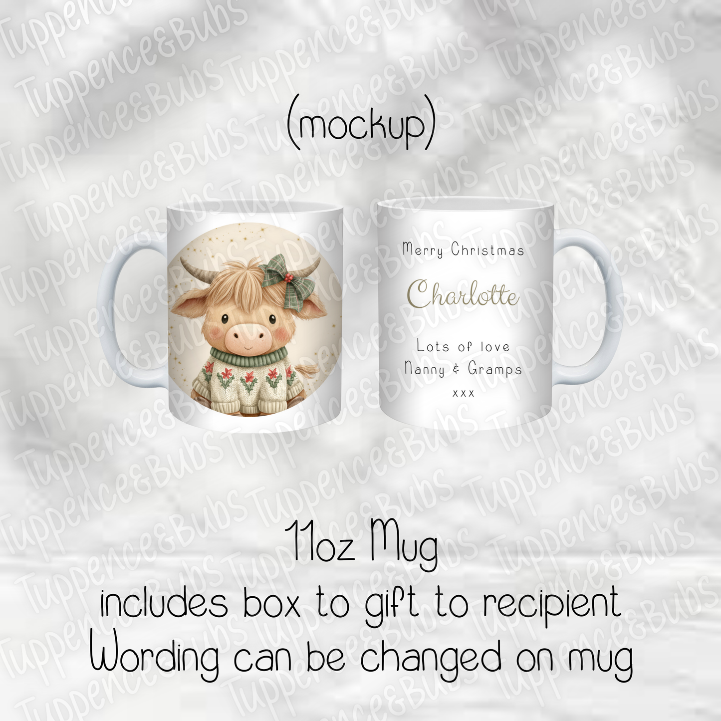 Highland Cow Themed Mug