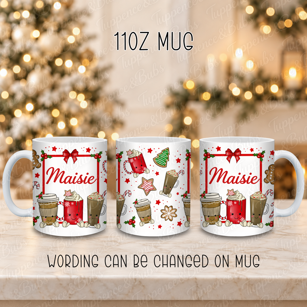 Personalised Christmas Hot Chocolate Mug