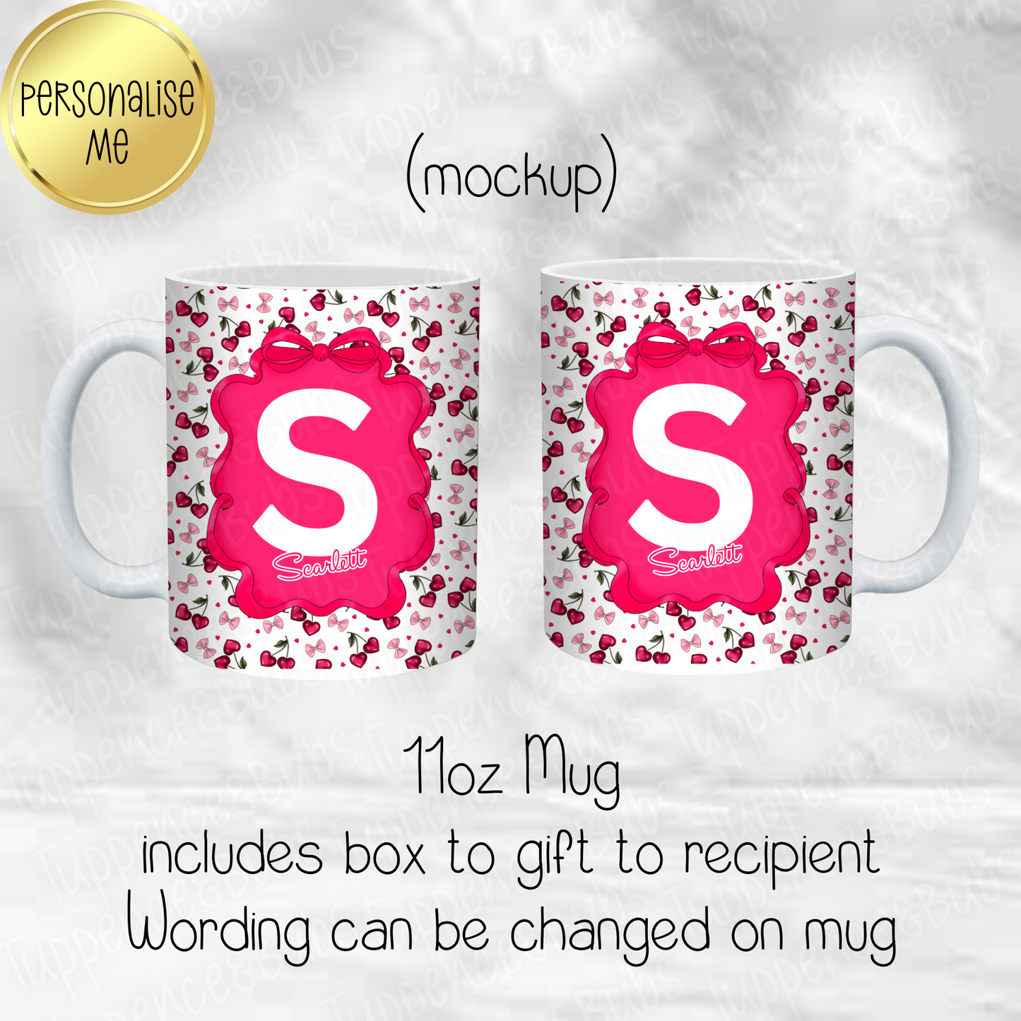 Cherry Pattern Themed Mug