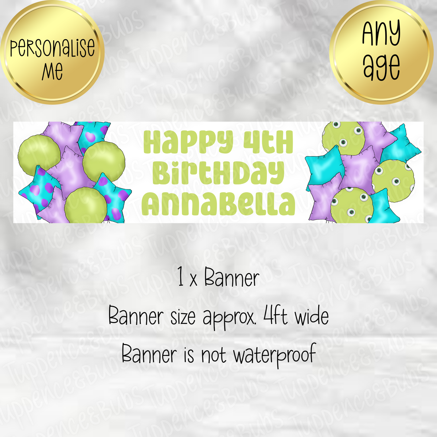 Monsters Party Themed Banner