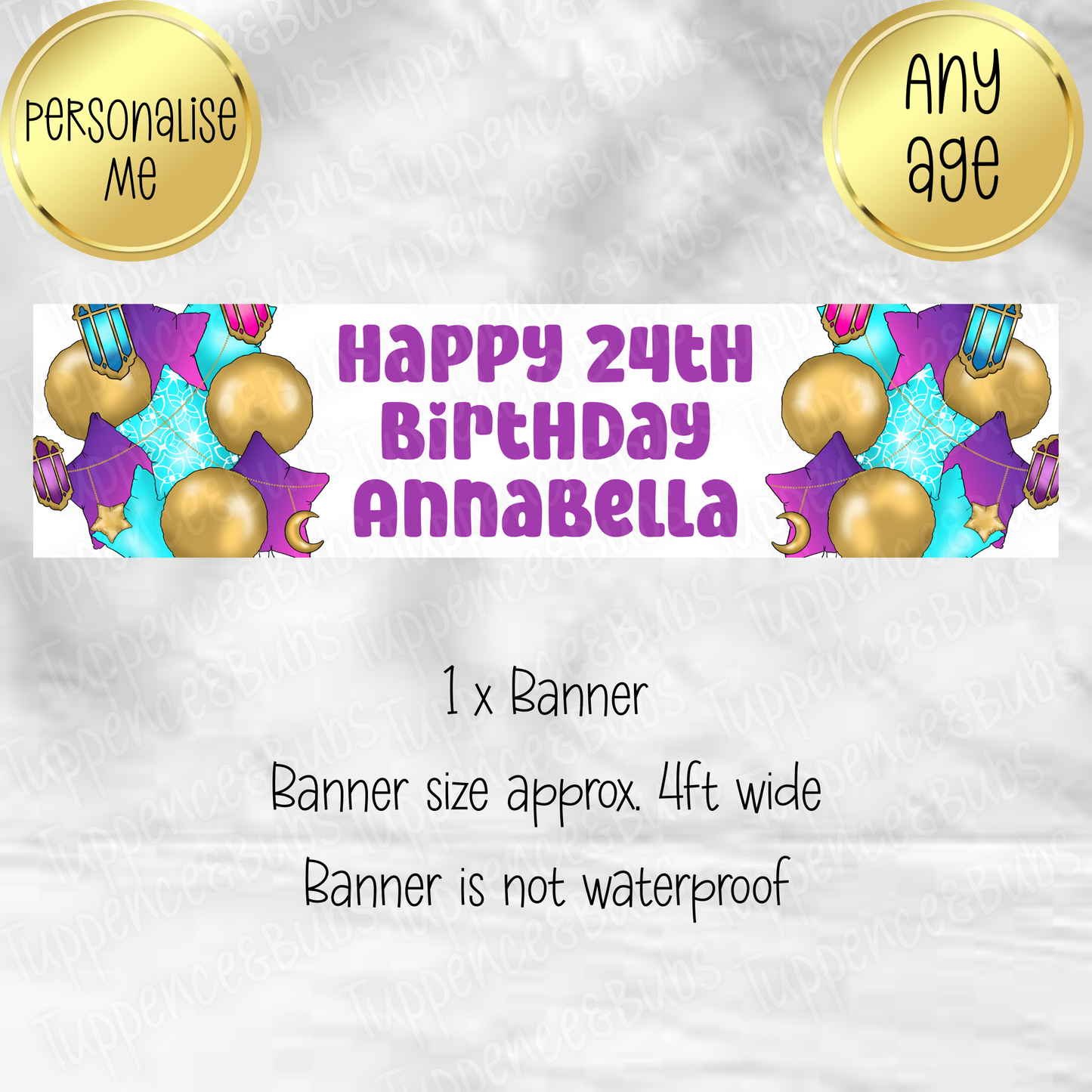Arabian Balloon Themed Banner