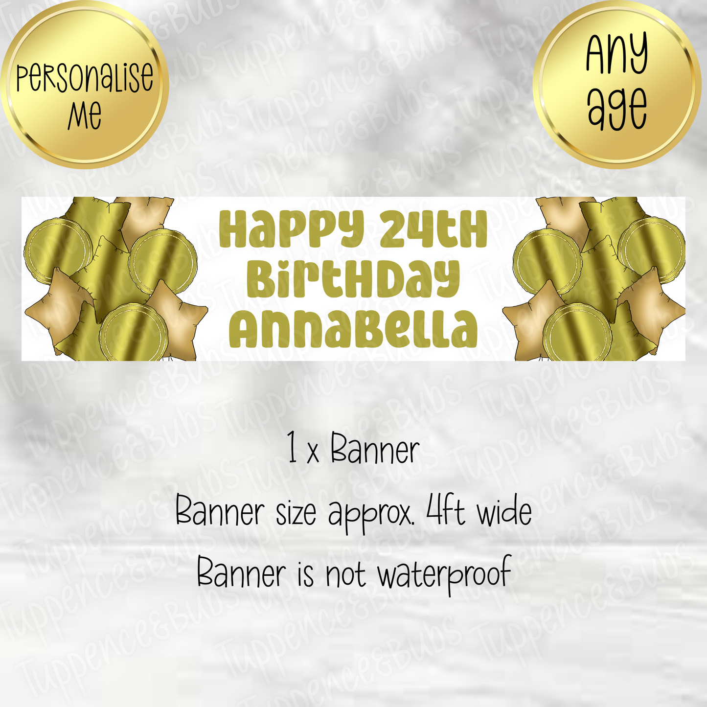 Olive Green & Gold Themed Banner