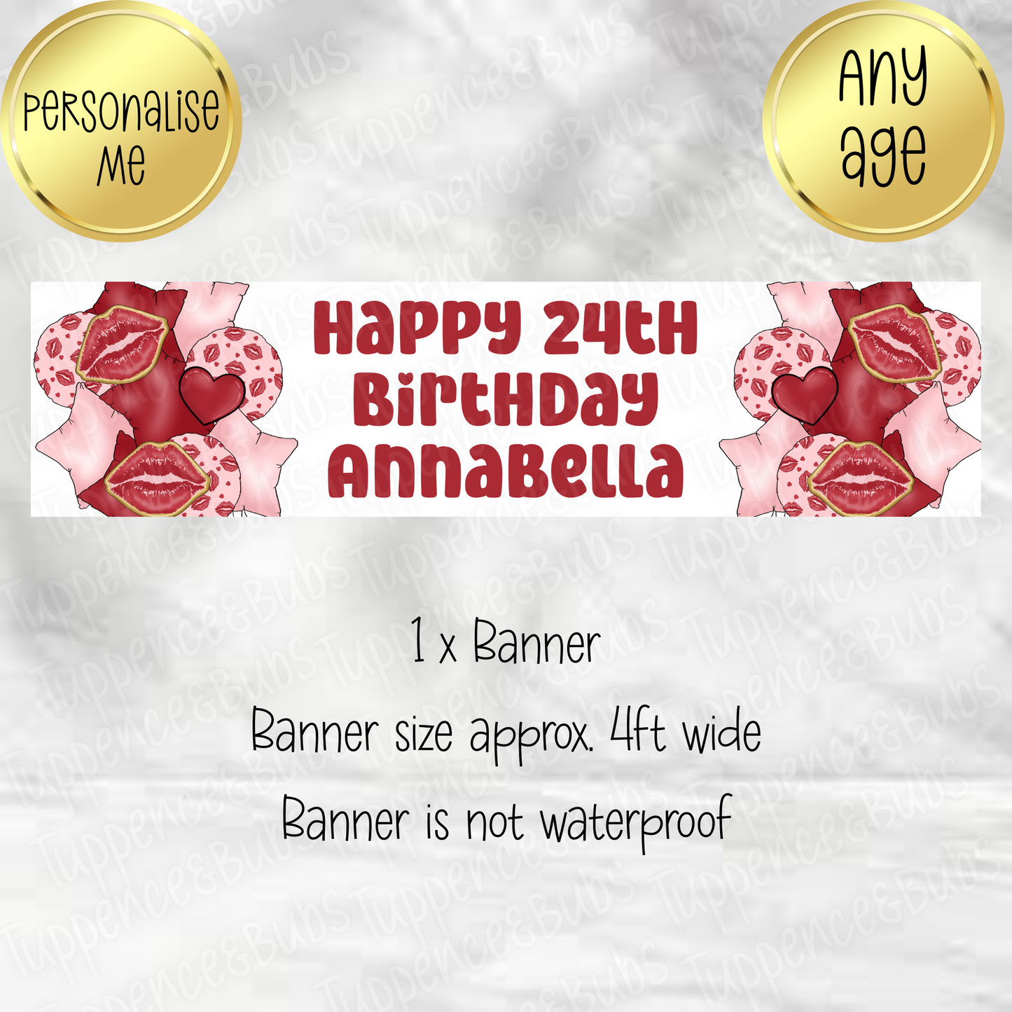 Kisses Themed Banner