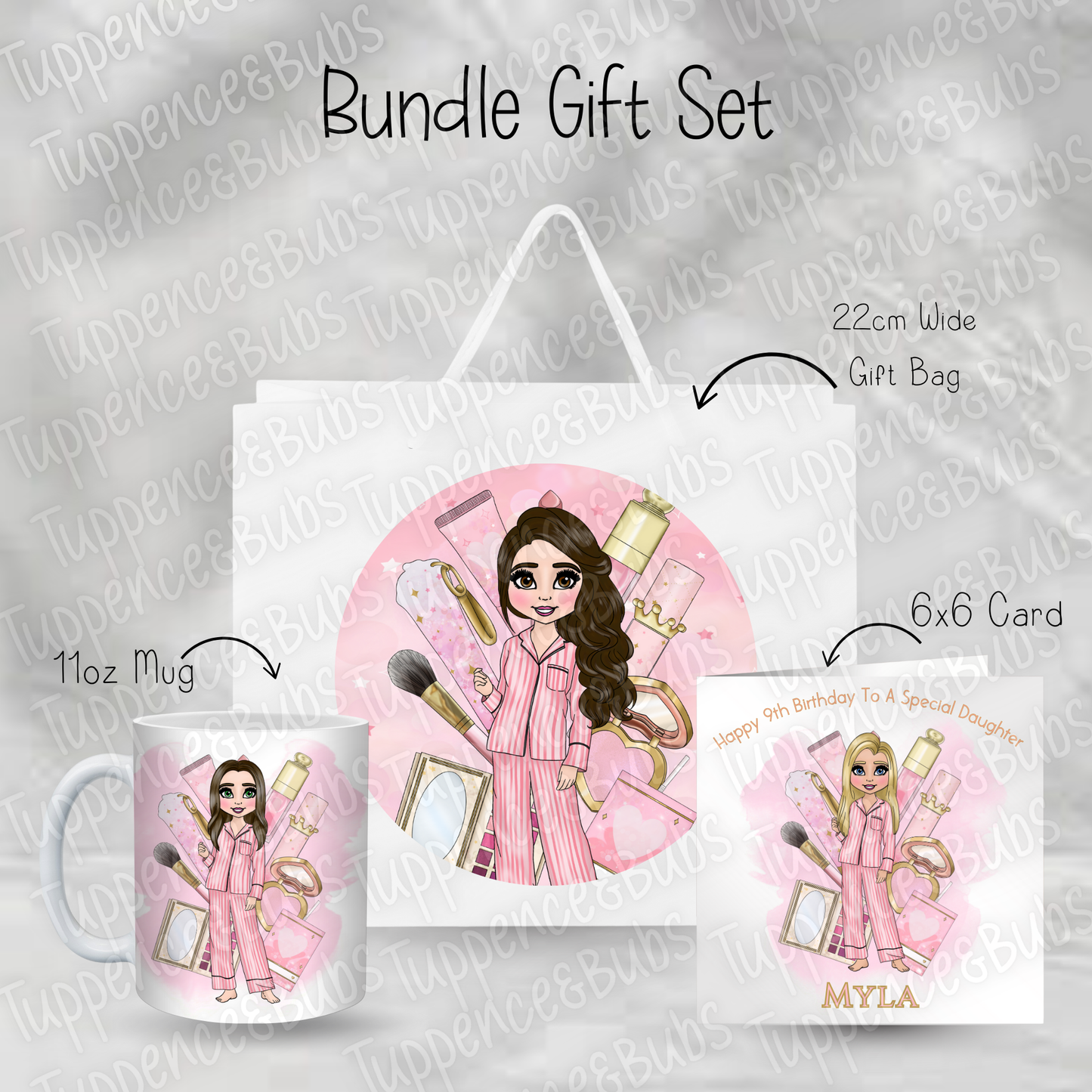 Make Up Inspired Gift Bundle - Mug, Card & Gift Bag