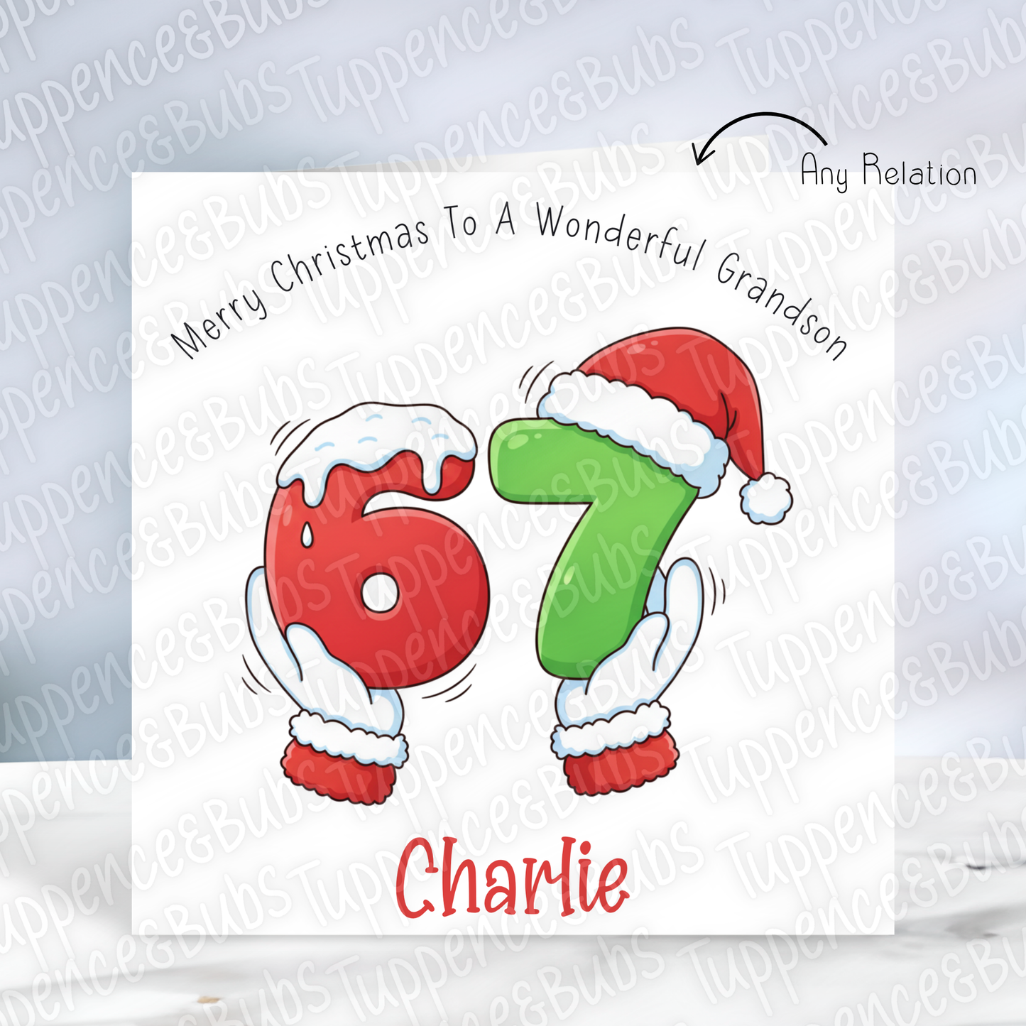 Six Seven Themed Christmas Card