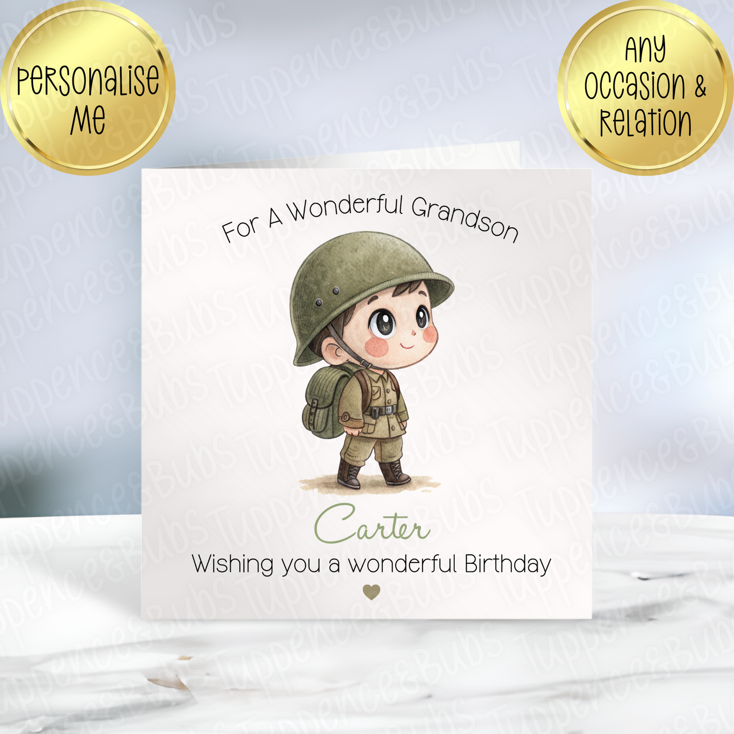 Soldier Themed Card