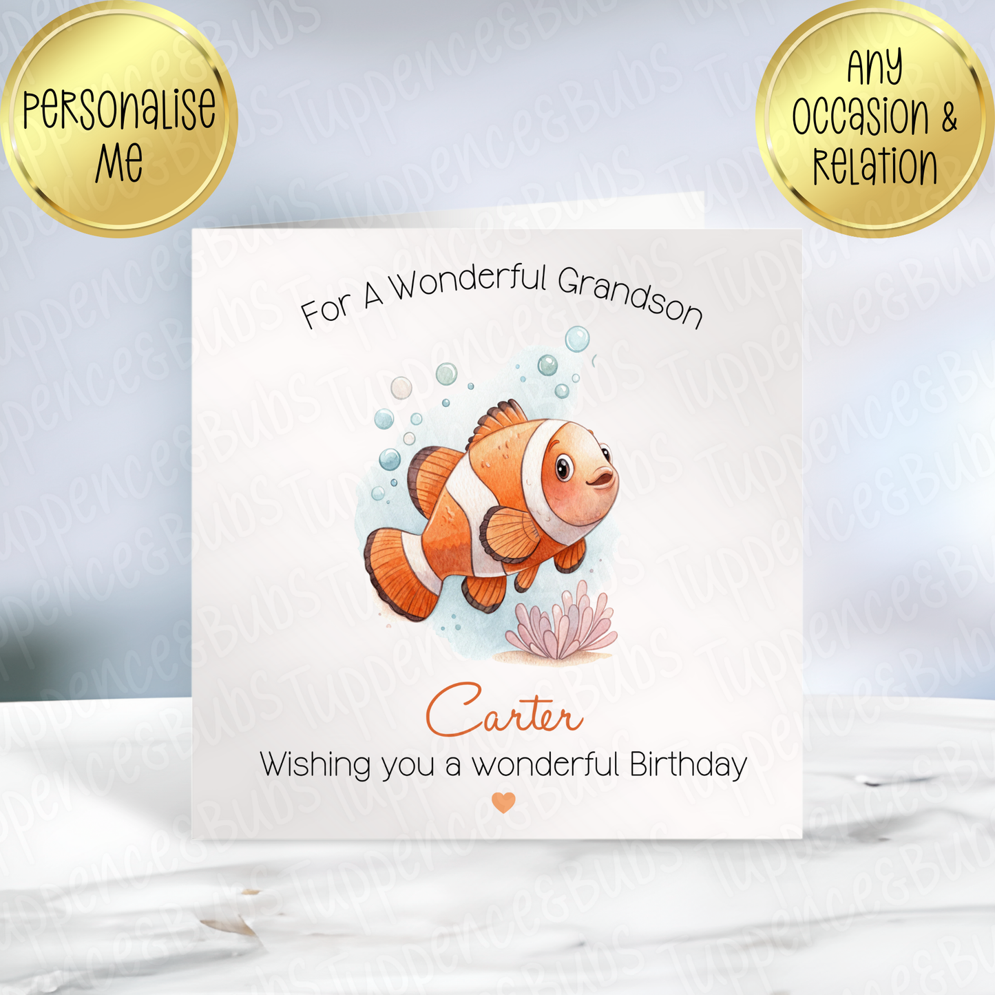 Clown Fish Themed Card