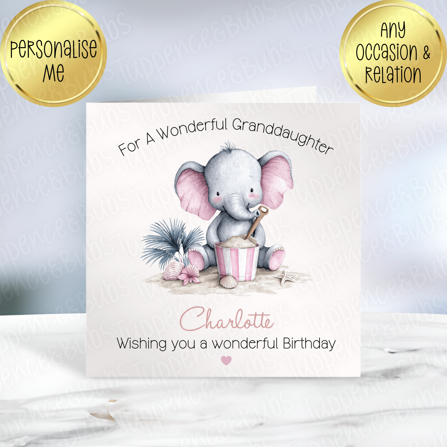 Elephant Themed Card - 4 Designs