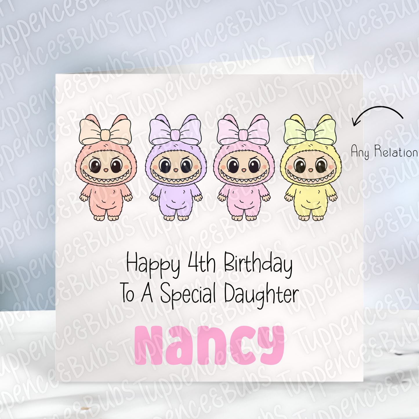 Monster Doll Inspired Birthday Card - 2 Designs