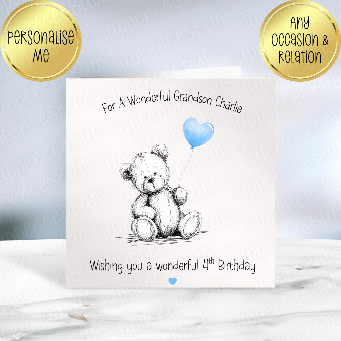 Bear With Balloon - Pink or Blue