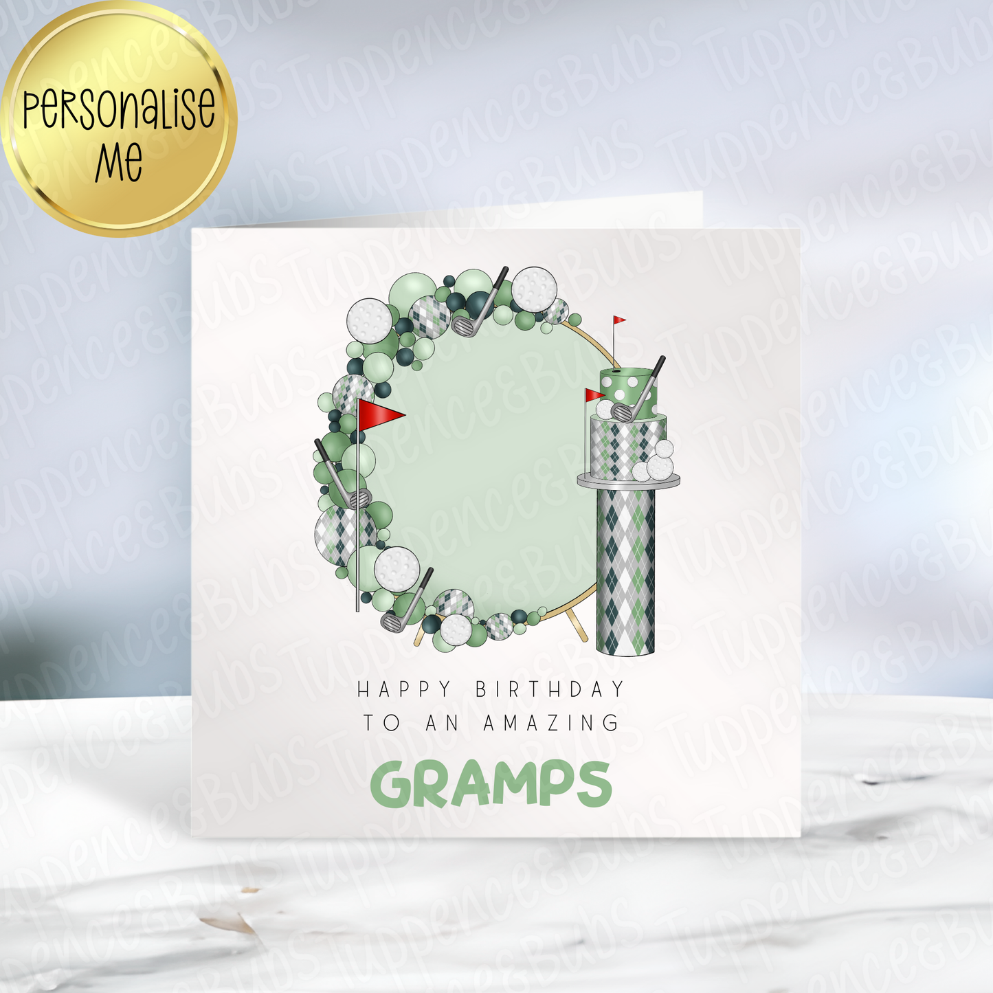 Golf Themed Birthday Card