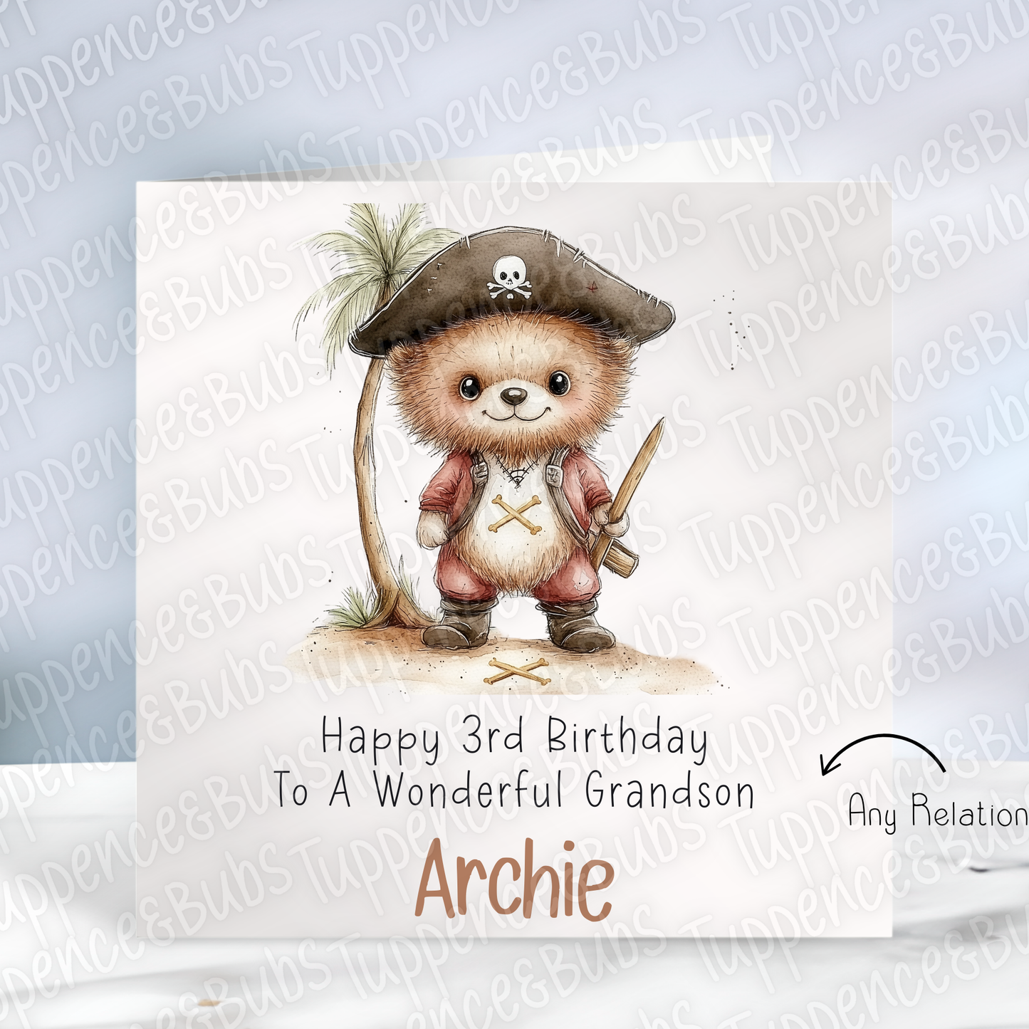 Pirate Themed Birthday Card - 2 designs