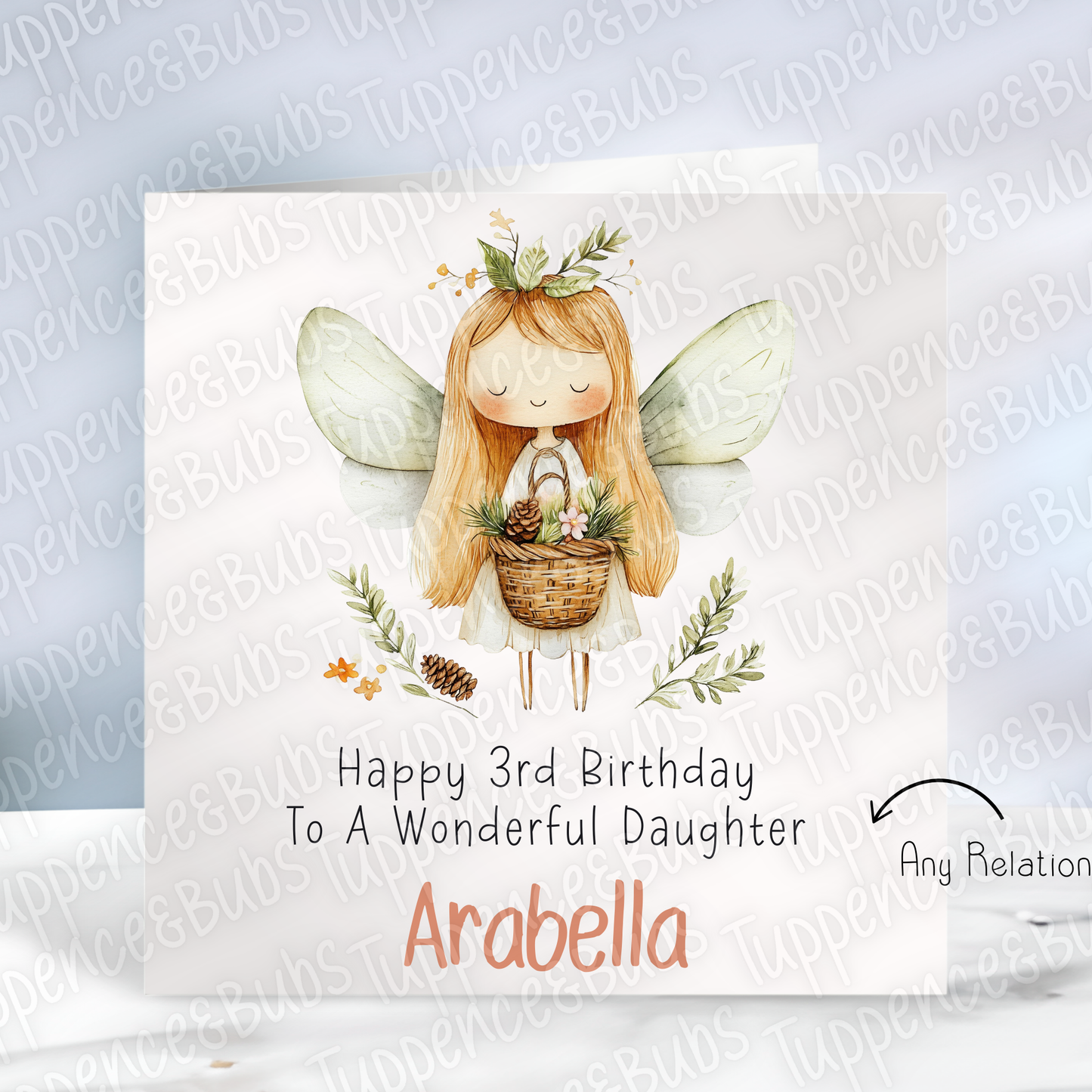 Cute Garden Fairy Themed Card
