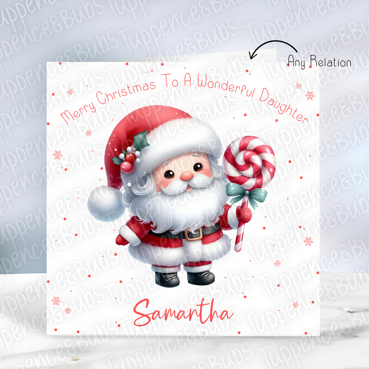Santa/Reindeer Themed Christmas Card - 4 Designs