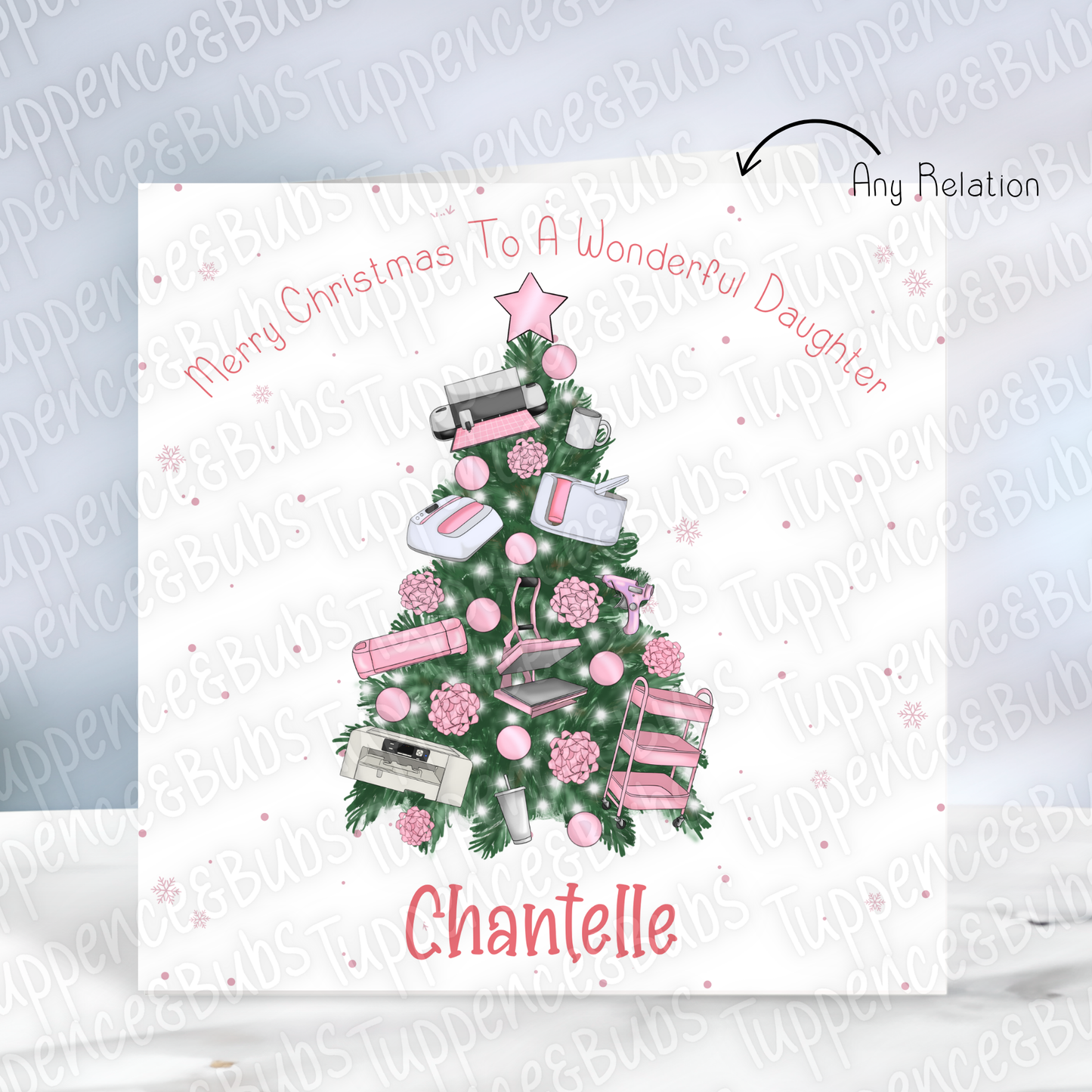 Crafters Themed, Christmas Card - 2 Colours