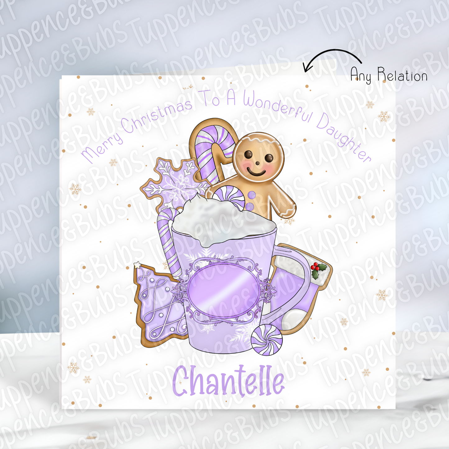 Purple Gingerberad Style, Christmas Card