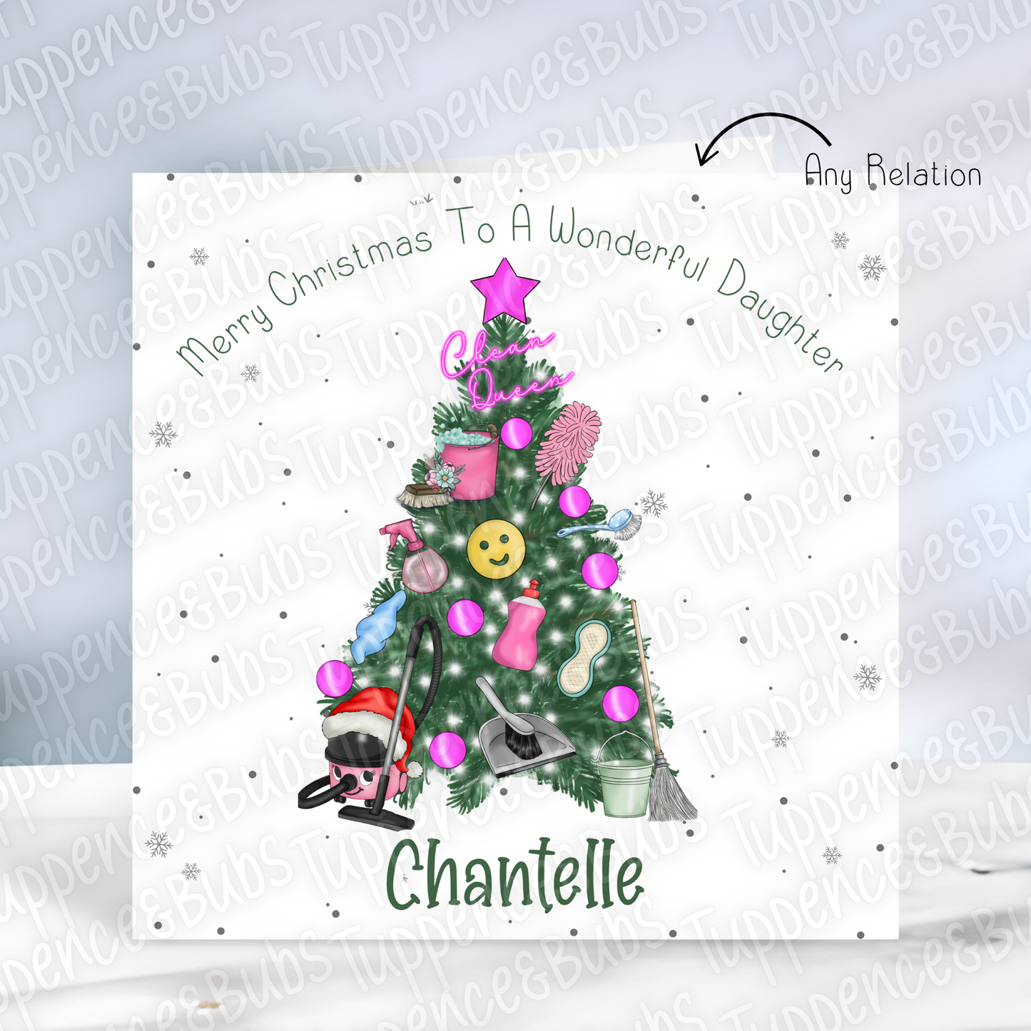 Cleaning Themed, Christmas Card