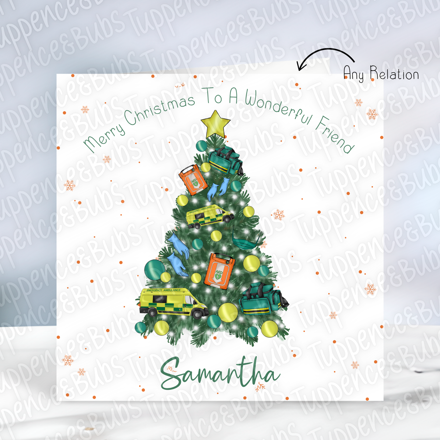 Paramedic Themed Christmas Card