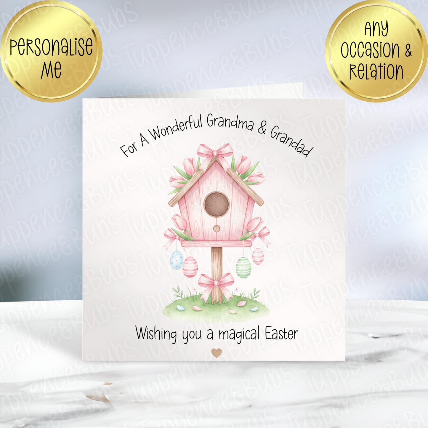 Floral Birdhouse Easter Card
