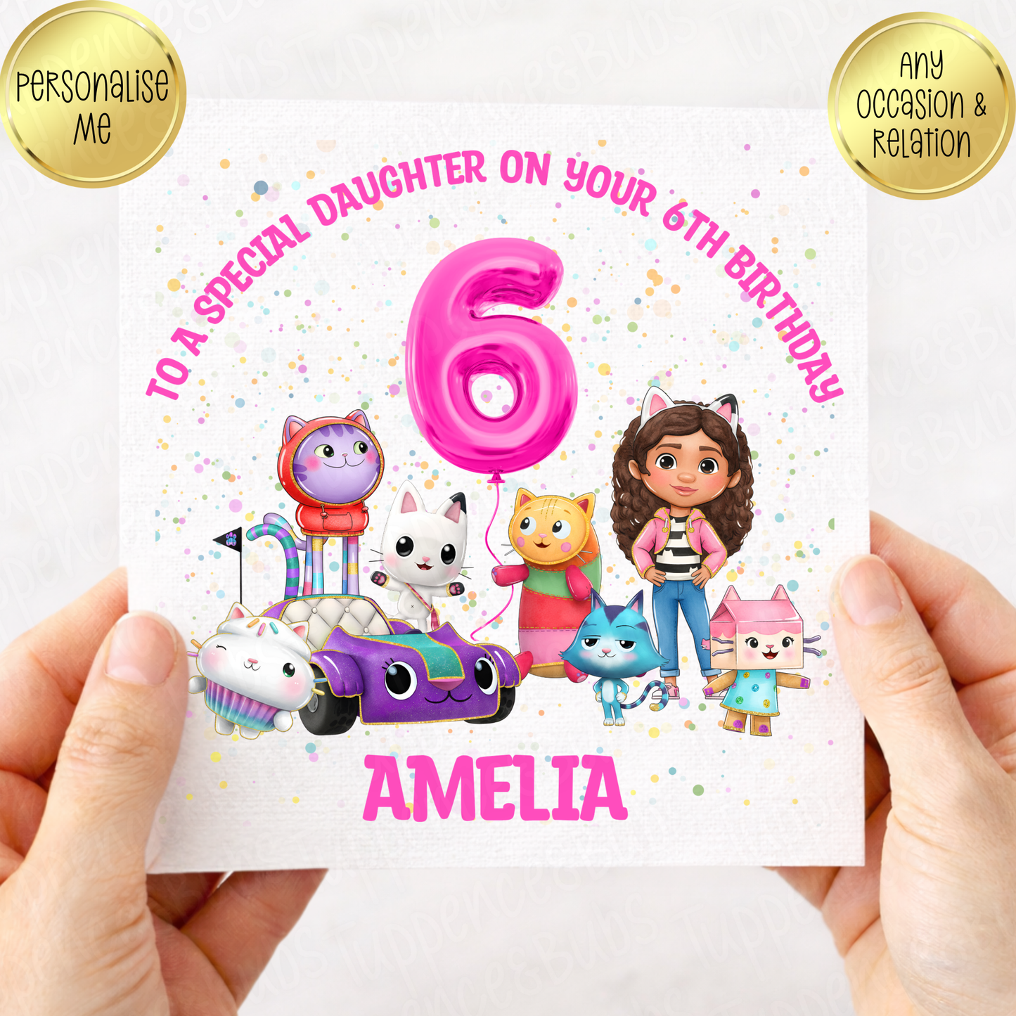 Gabby Dollhouse Inspired Card