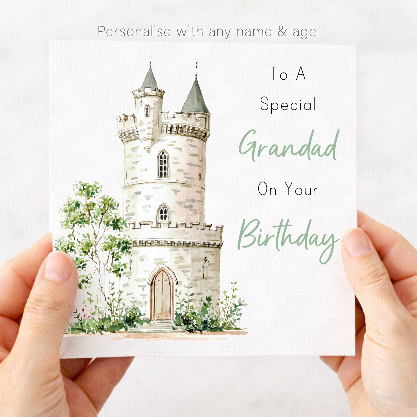 Watercolour Castle Card
