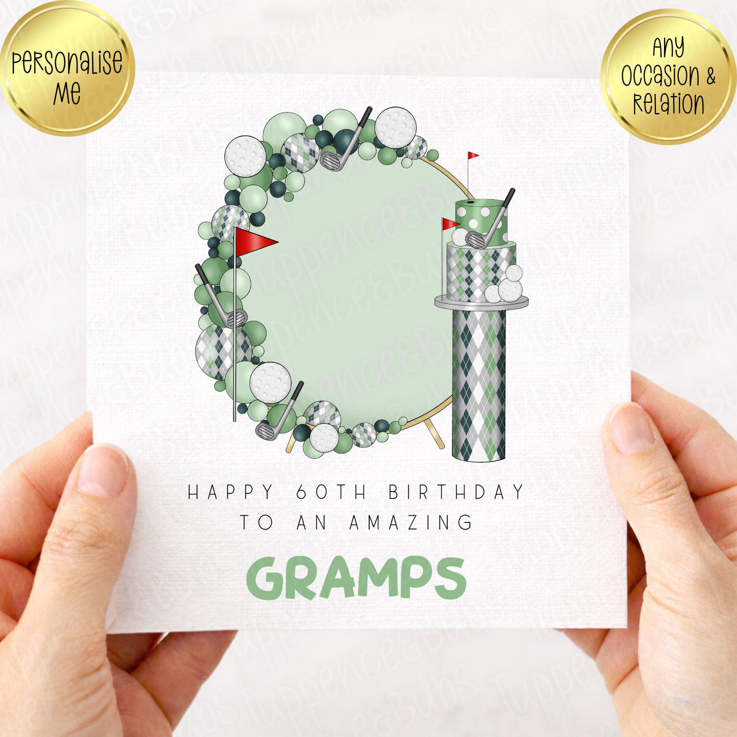 Golf Themed Birthday Card