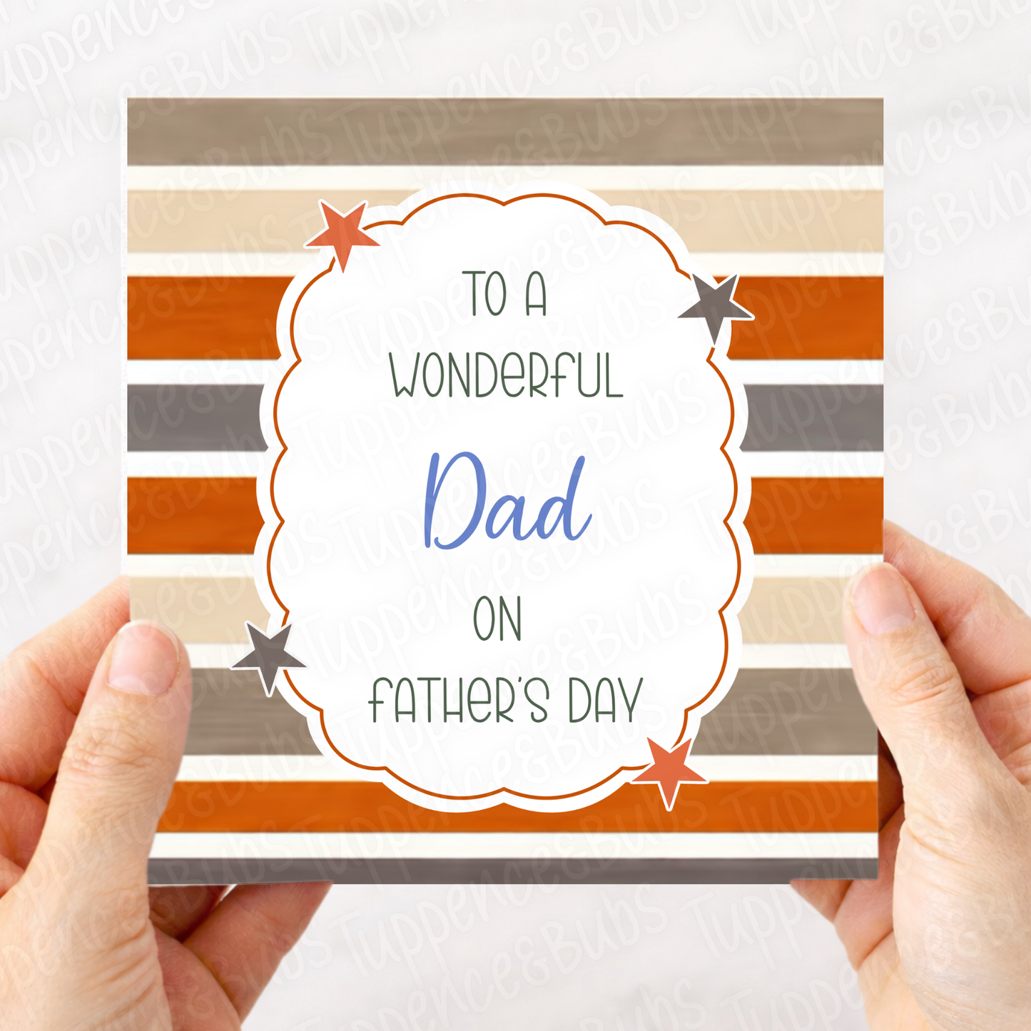 Stripes & Frame Birthday Card