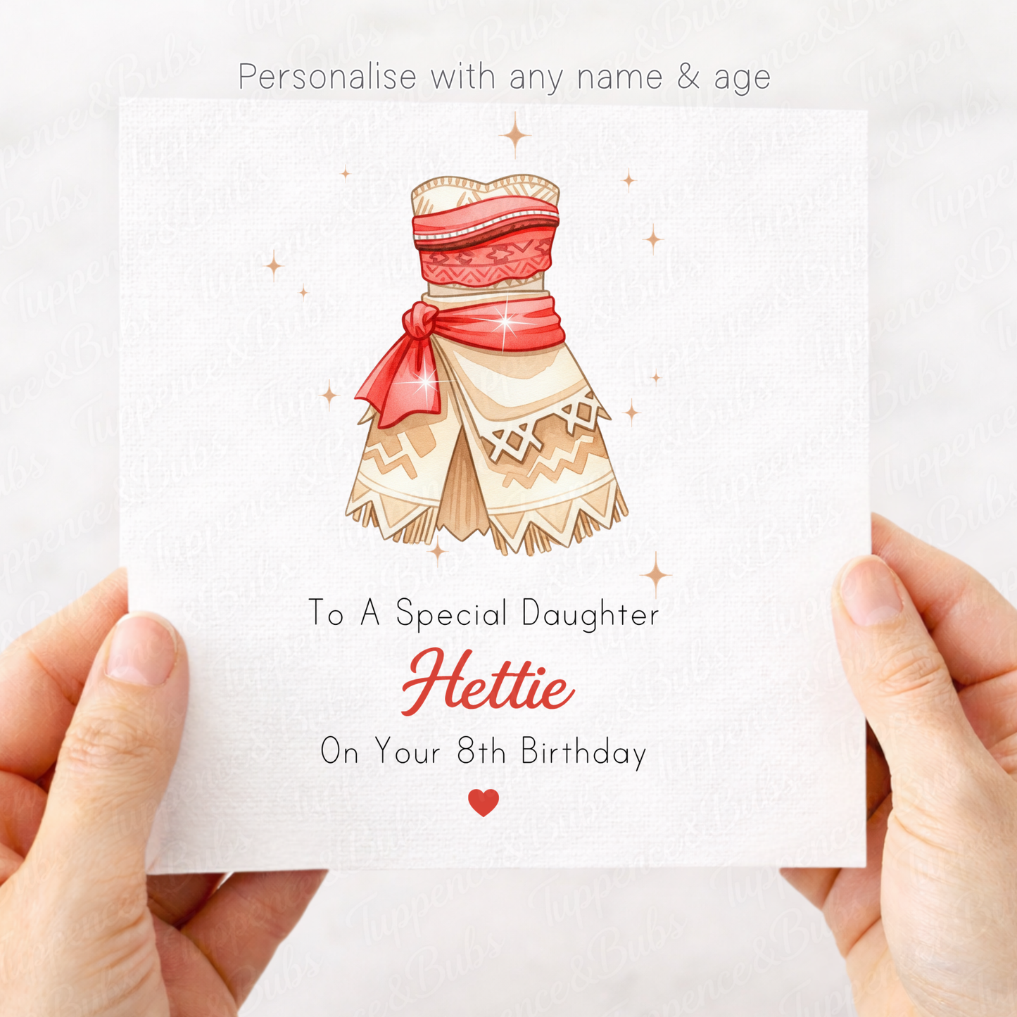 Moana Style Birthday Card