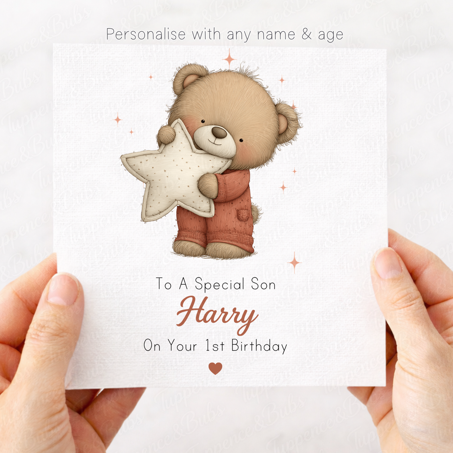 Standing Bear With Star Card
