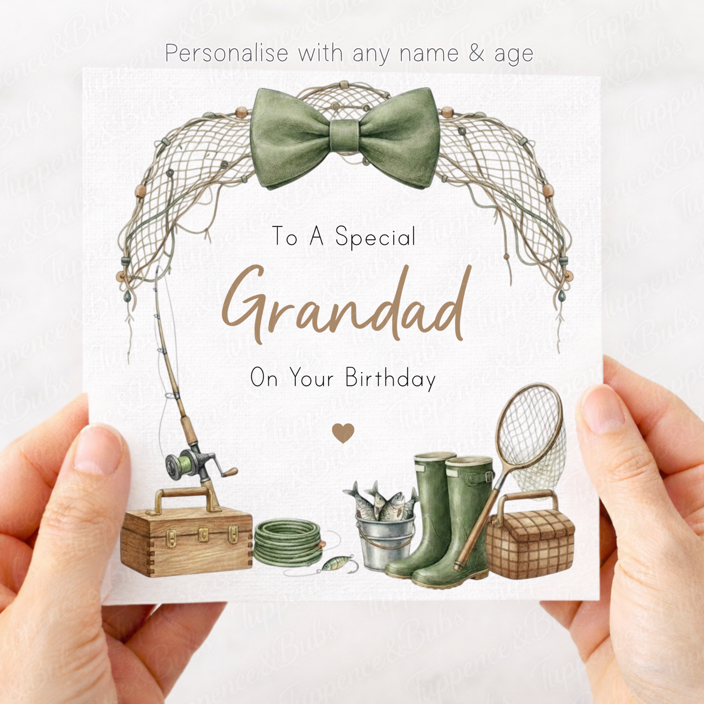 Fishing Wreath Birthday Card