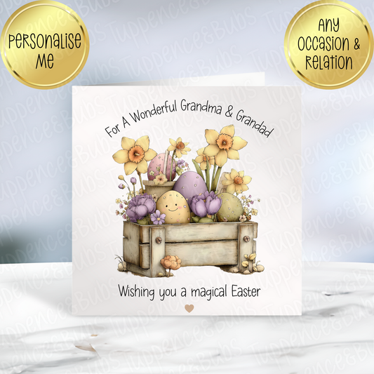 Floral Themed Easter Card - 3 Designs