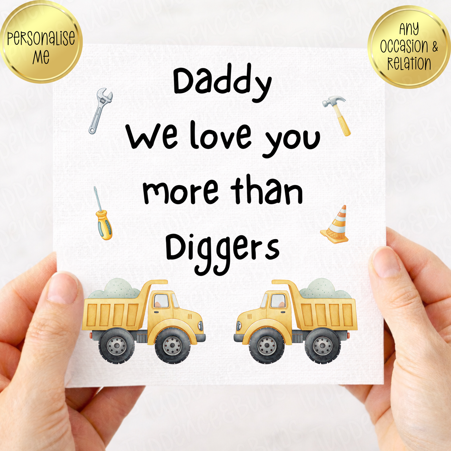 Digger Birthday Card