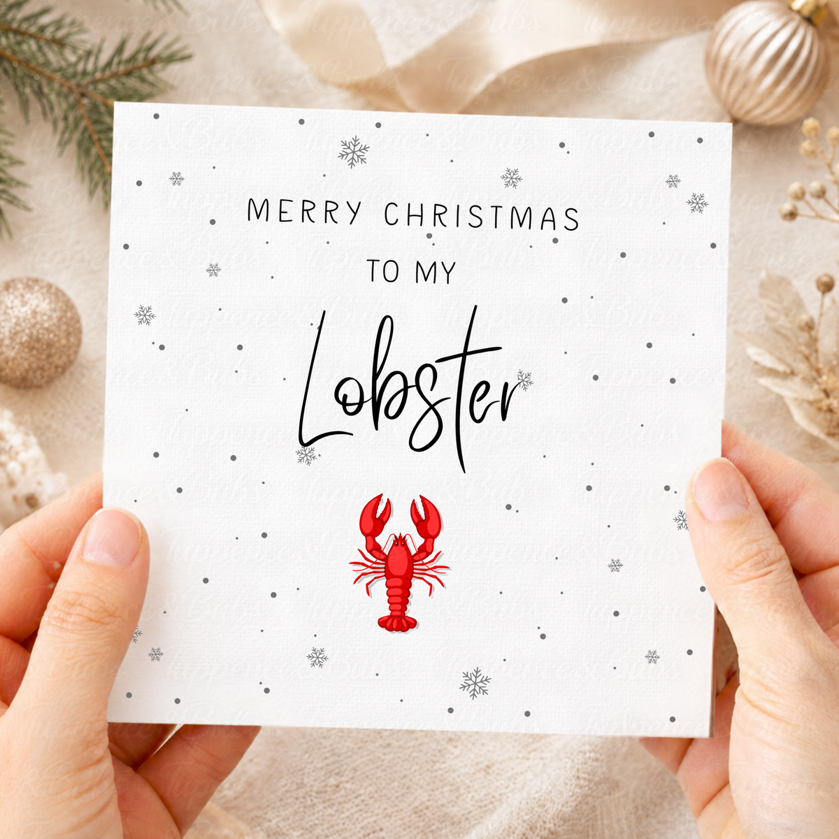 Merry Christmas To My Lobster Card