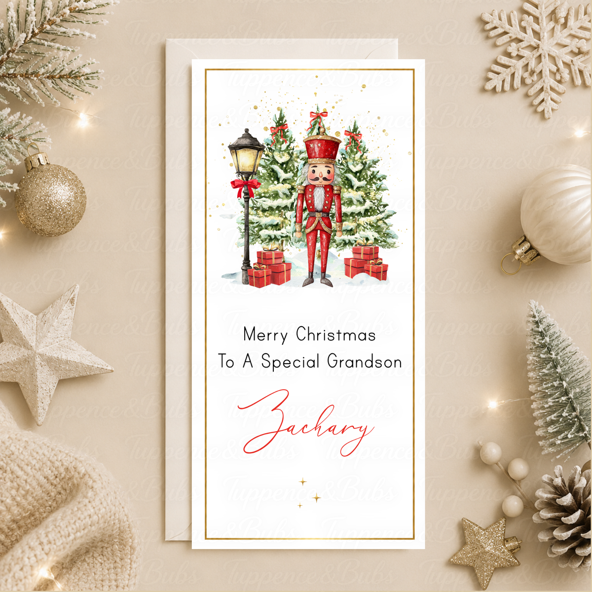 Personalised Nutcracker Christmas Money Card