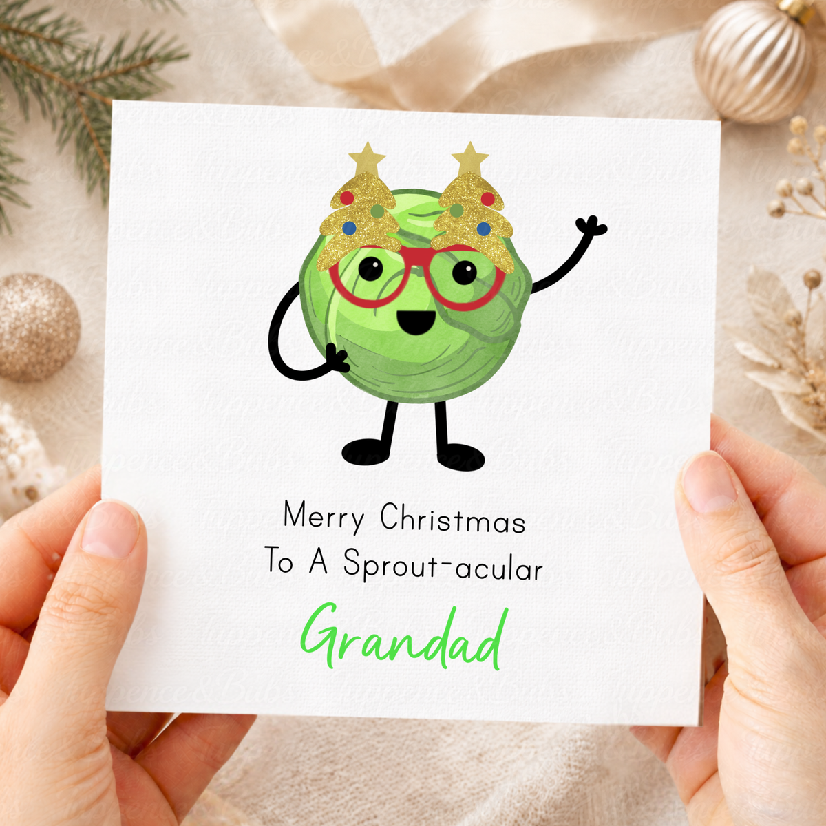 Personalised Sprout Christmas Card