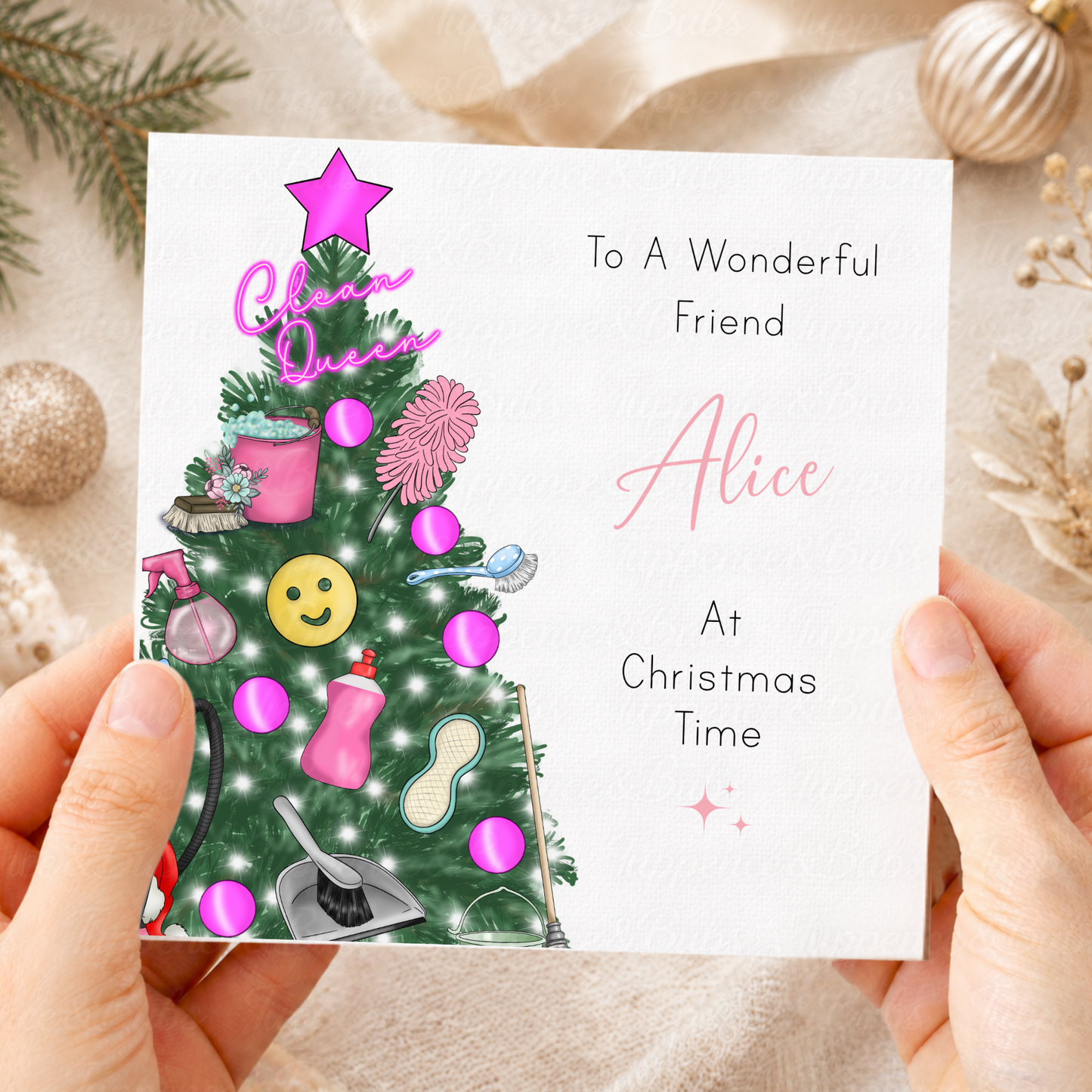 Personalised Cleaner Christmas Card