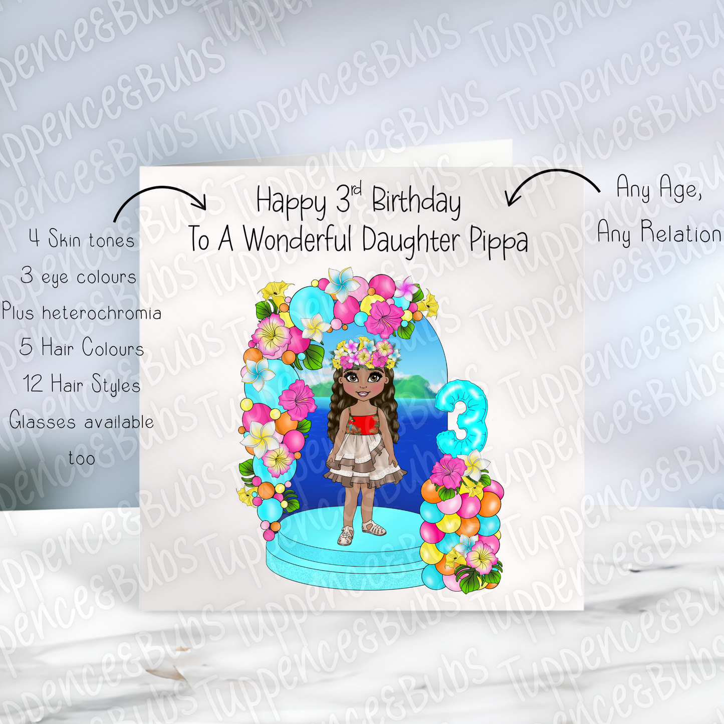 Moana Inspired Birthday Card