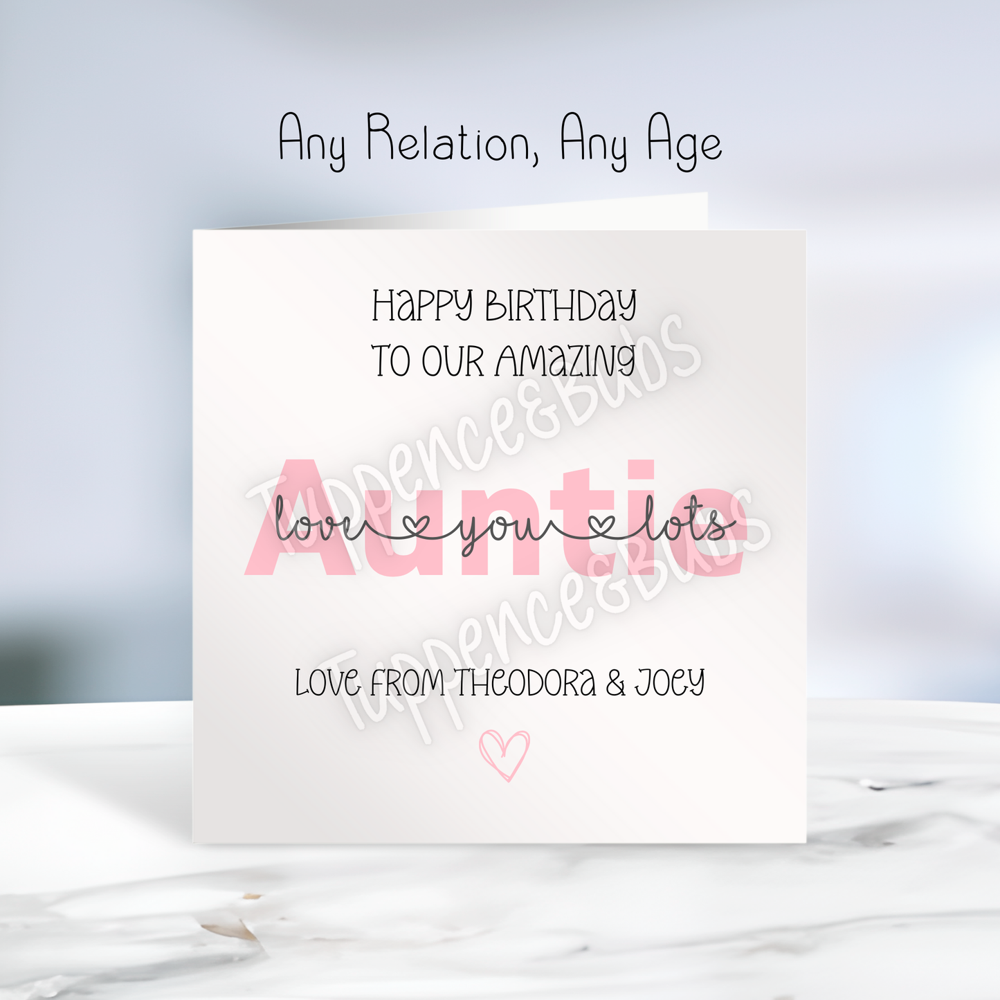 Personalised Birthday Card - Pink