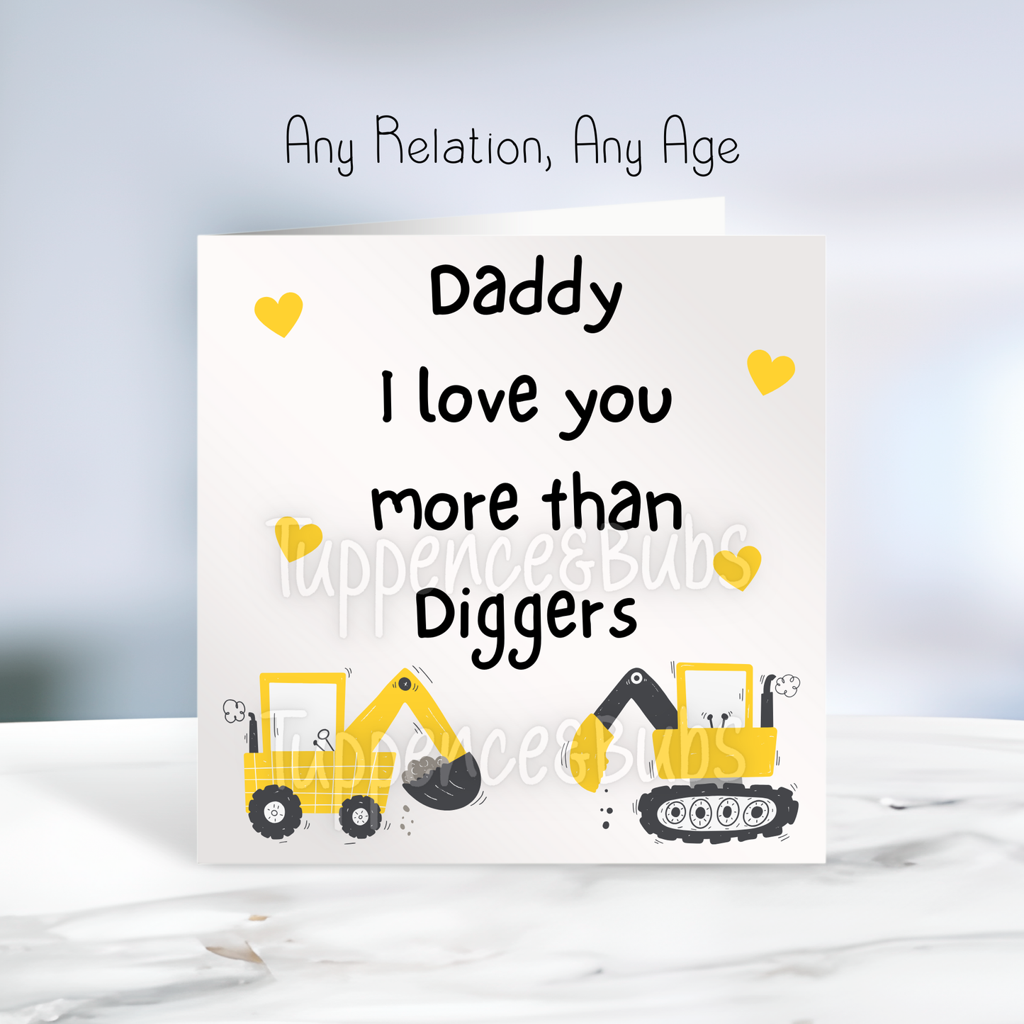 Digger Birthday Card