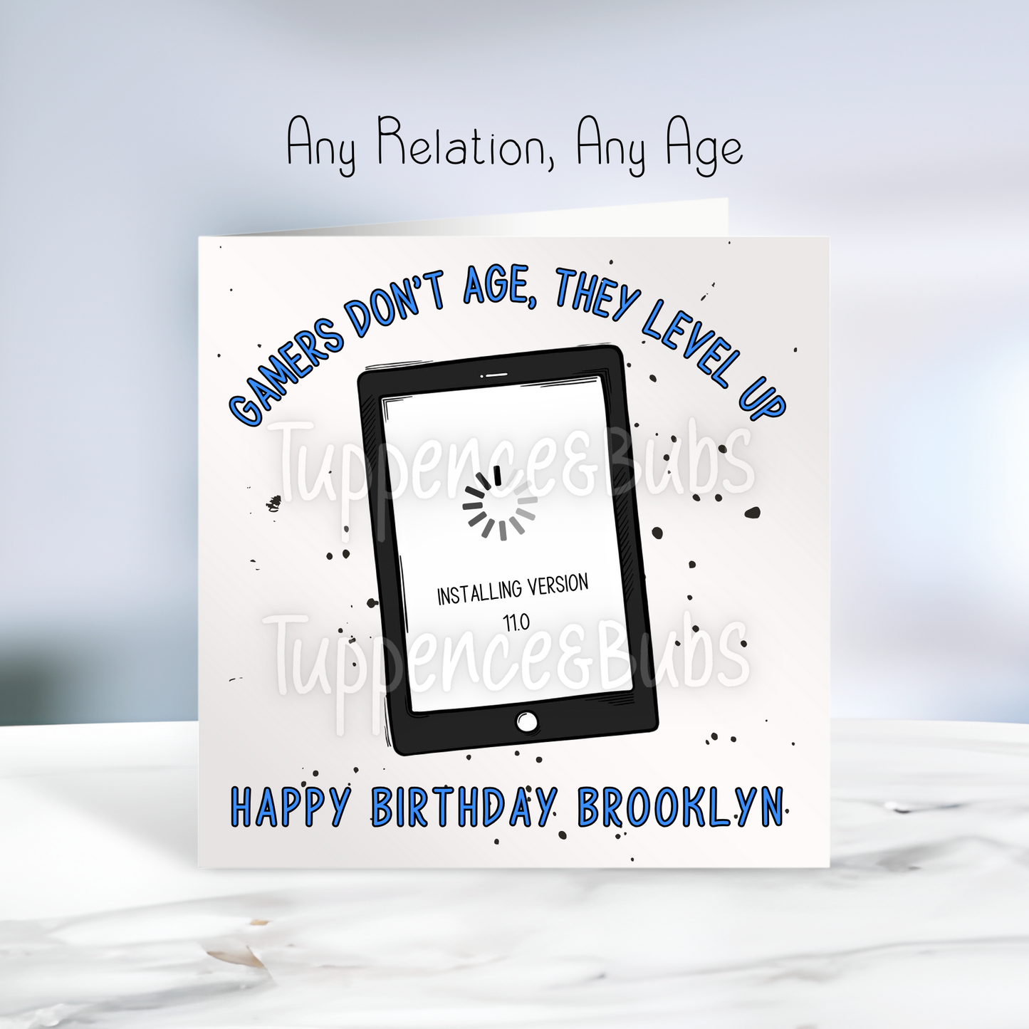 Tablet Inspired Birthday Card