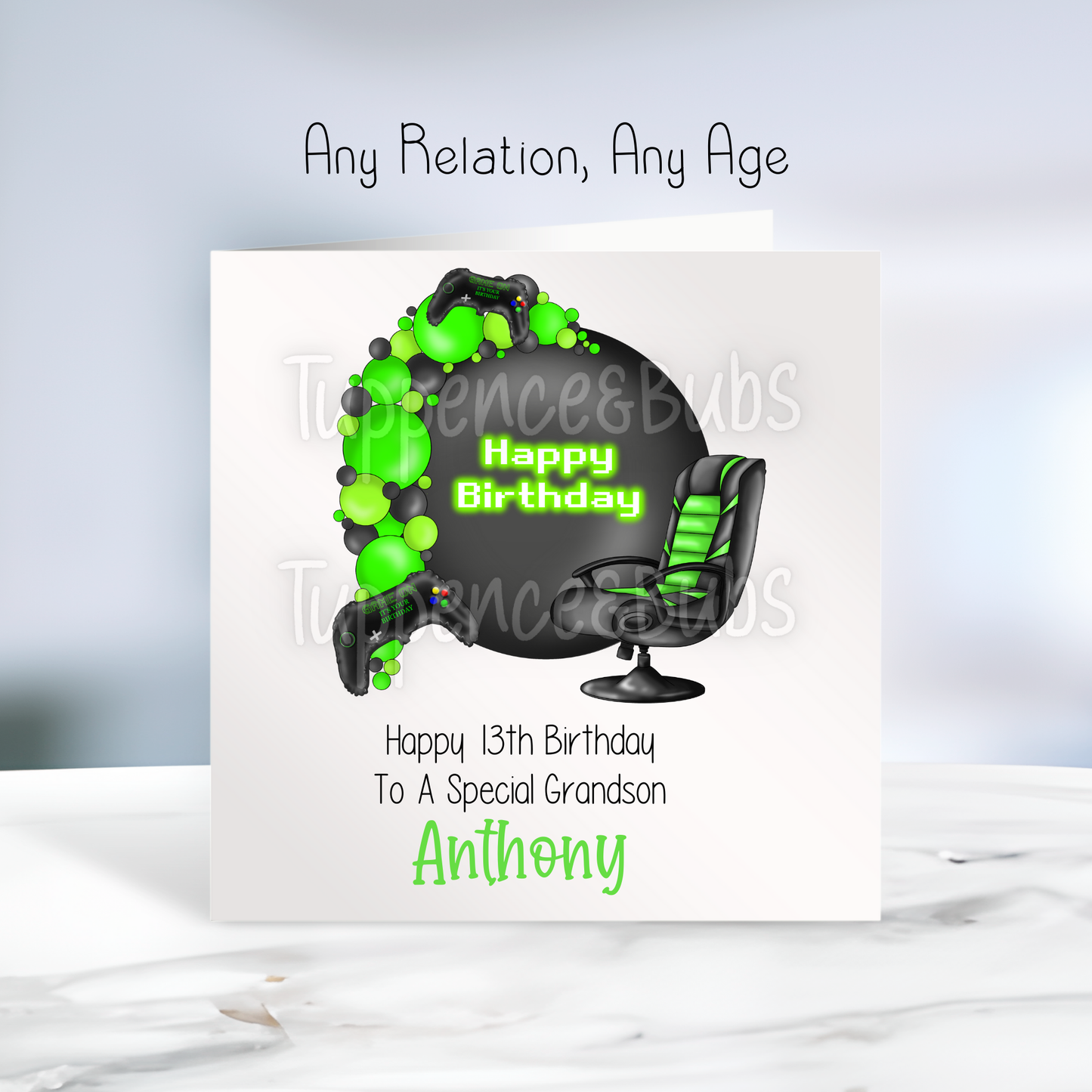 Gaming Inspired Birthday Card