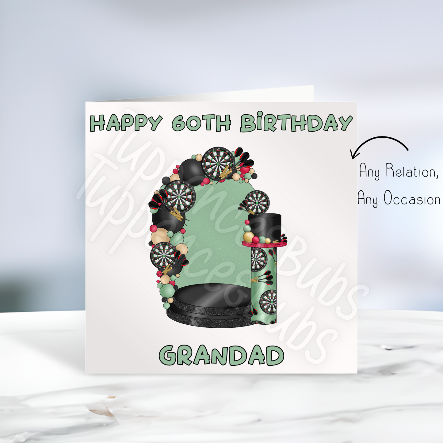 Darts Themed Birthday Card