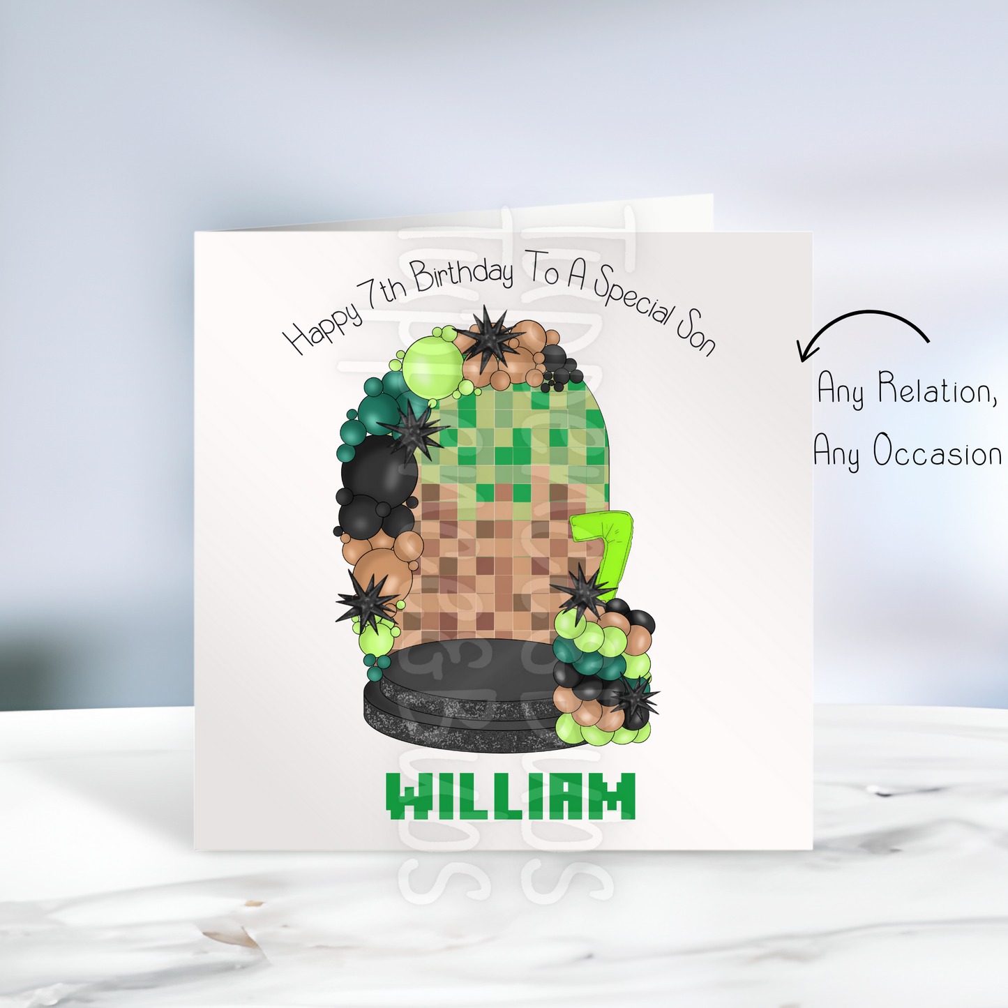 Minecraft Inspired Card