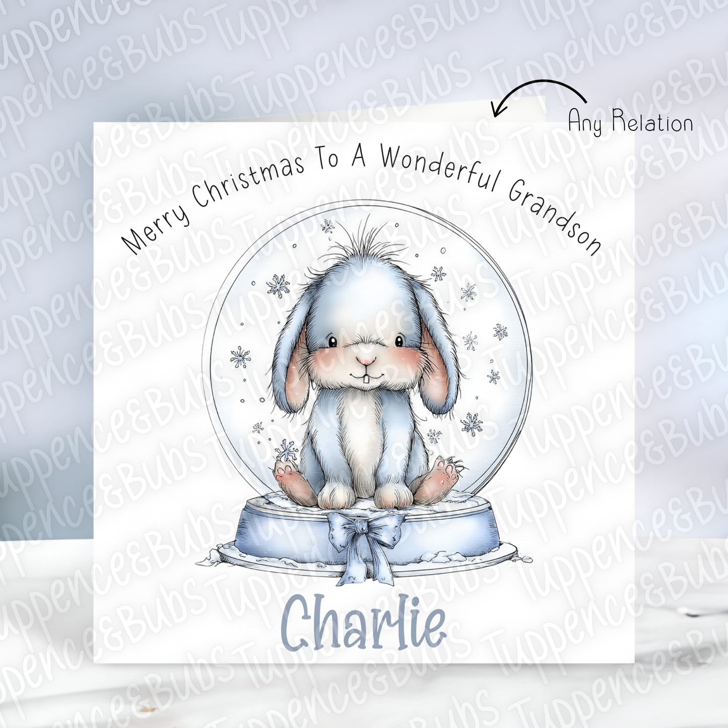 Rabbit Themed Christmas Card - 3 Designs