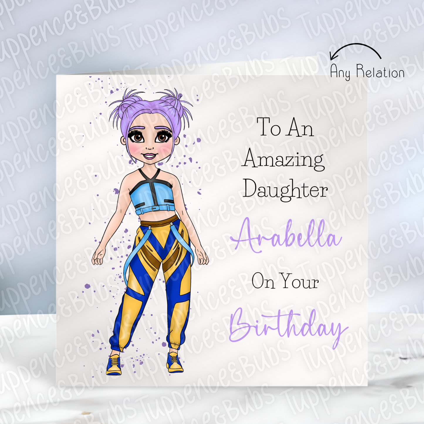 K Pop Themed Birthday Card
