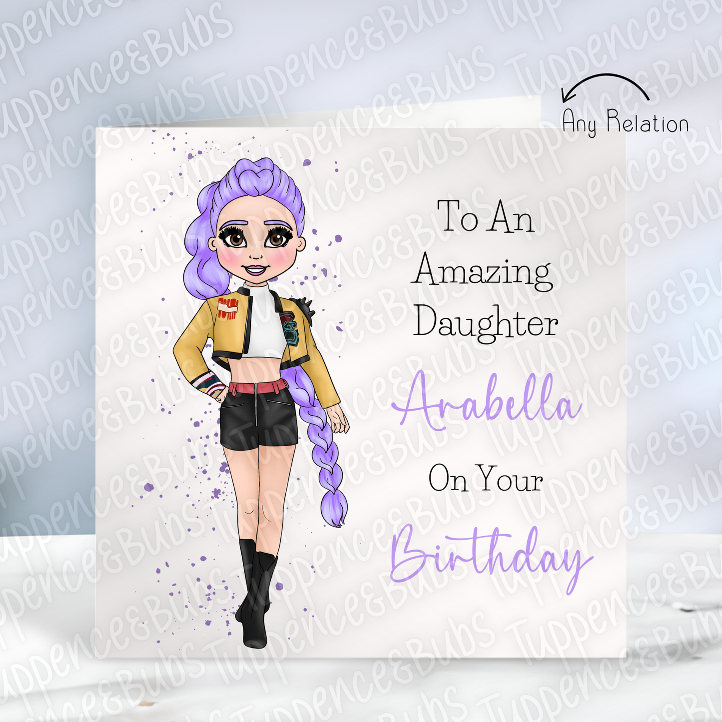 K Pop Themed Birthday Card