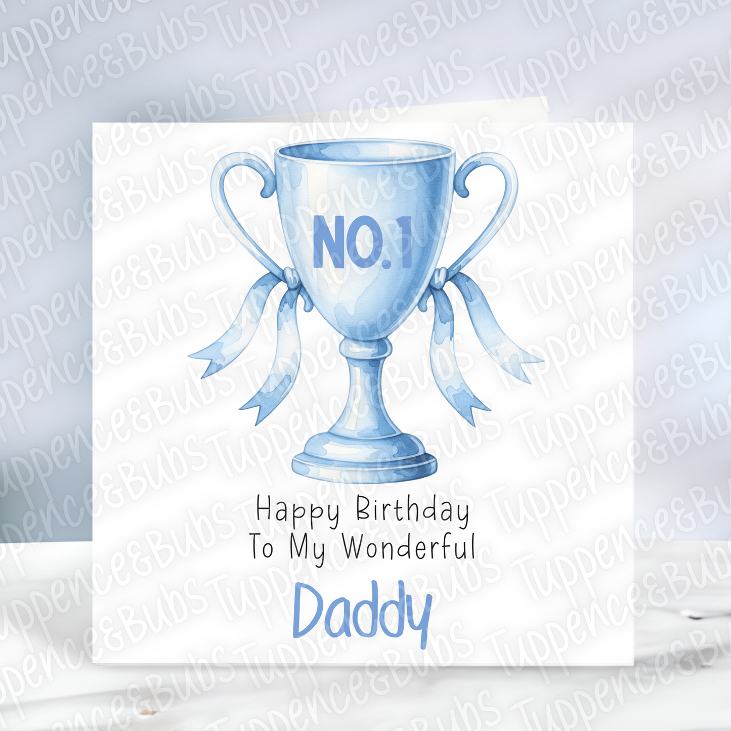 Racing Cup Themed Birthday Card - Red or Blue