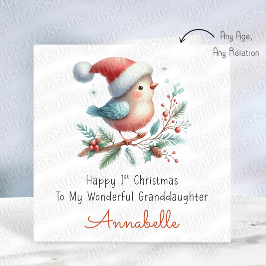 Robin Themed, Christmas Card - 4 Designs