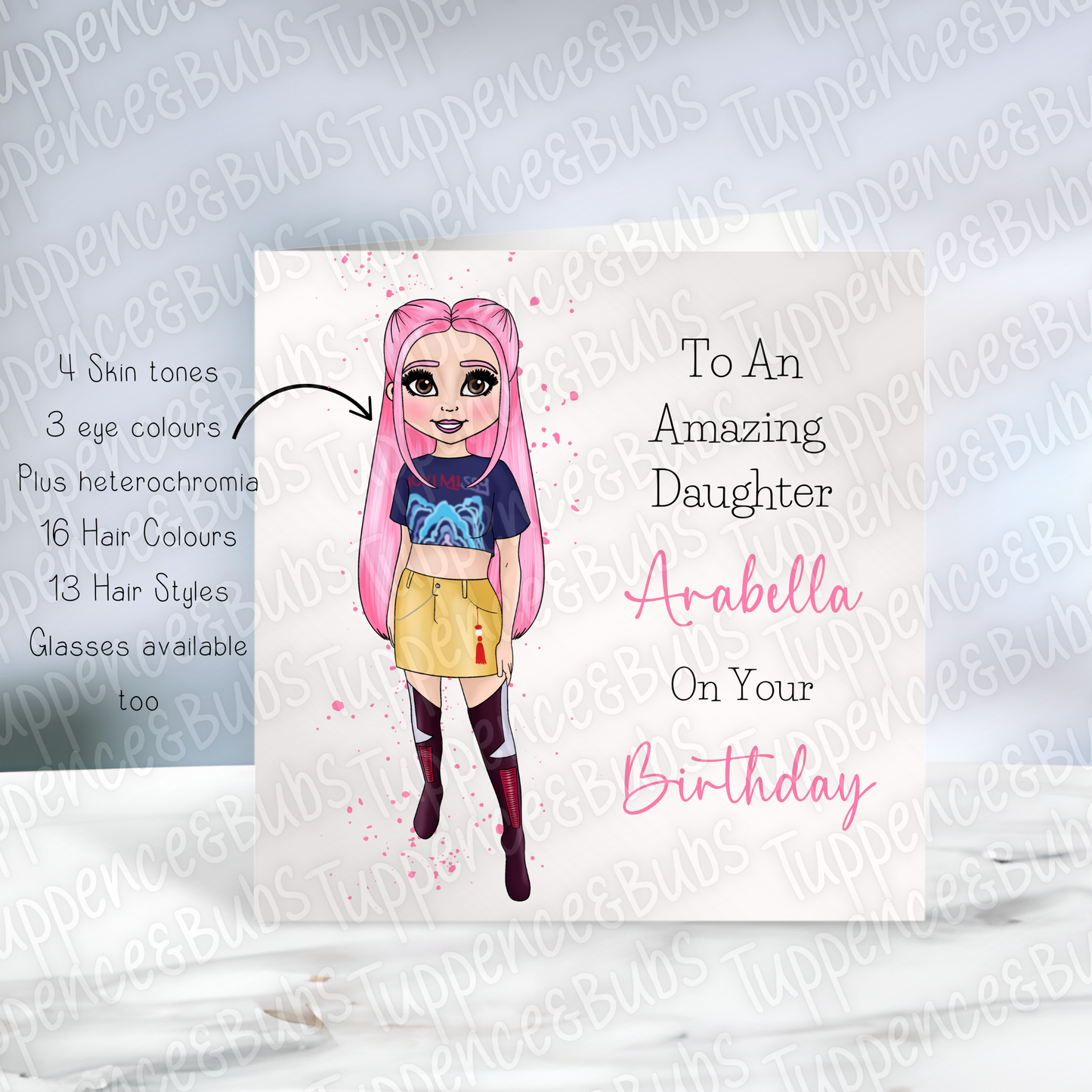 K Pop Themed Birthday Card