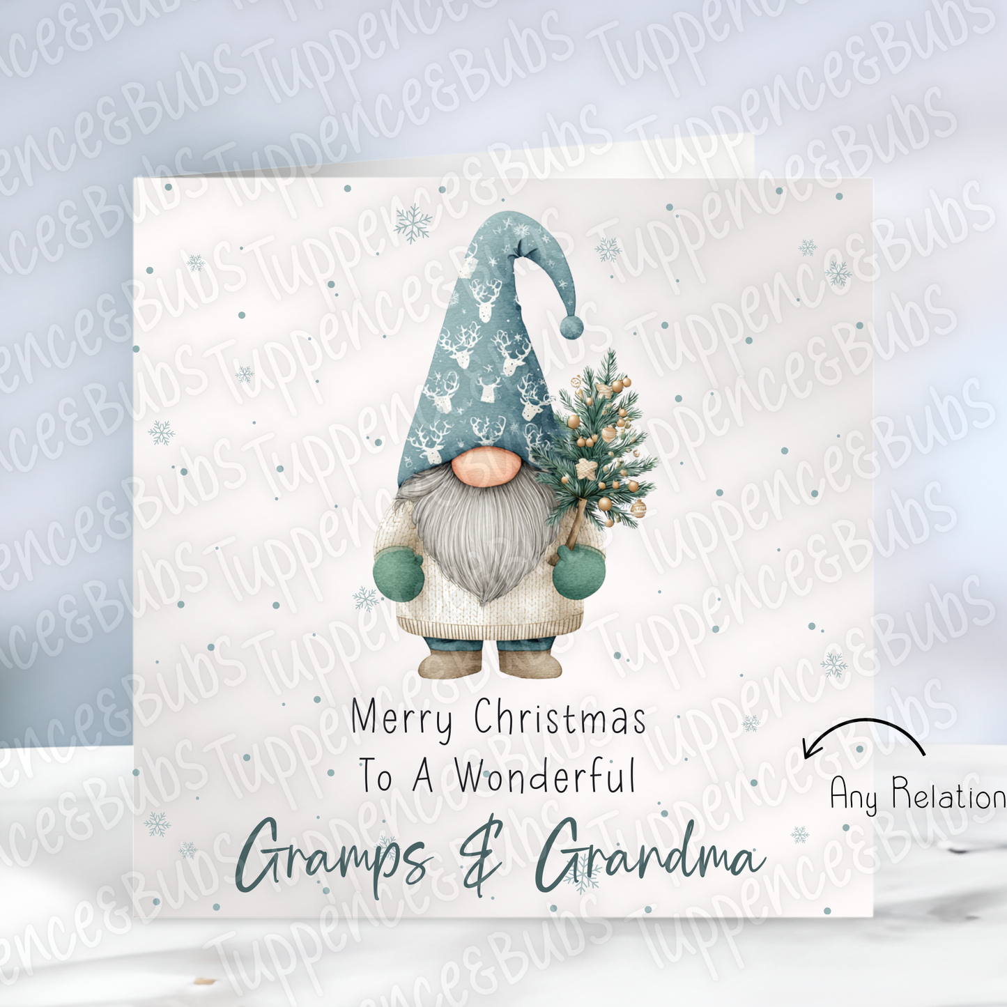 Cute Gnome Themed Christmas Card - 2 Designs